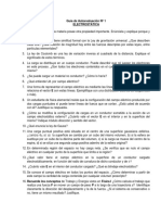 Guía de Autoevaluación sobre Electroestática