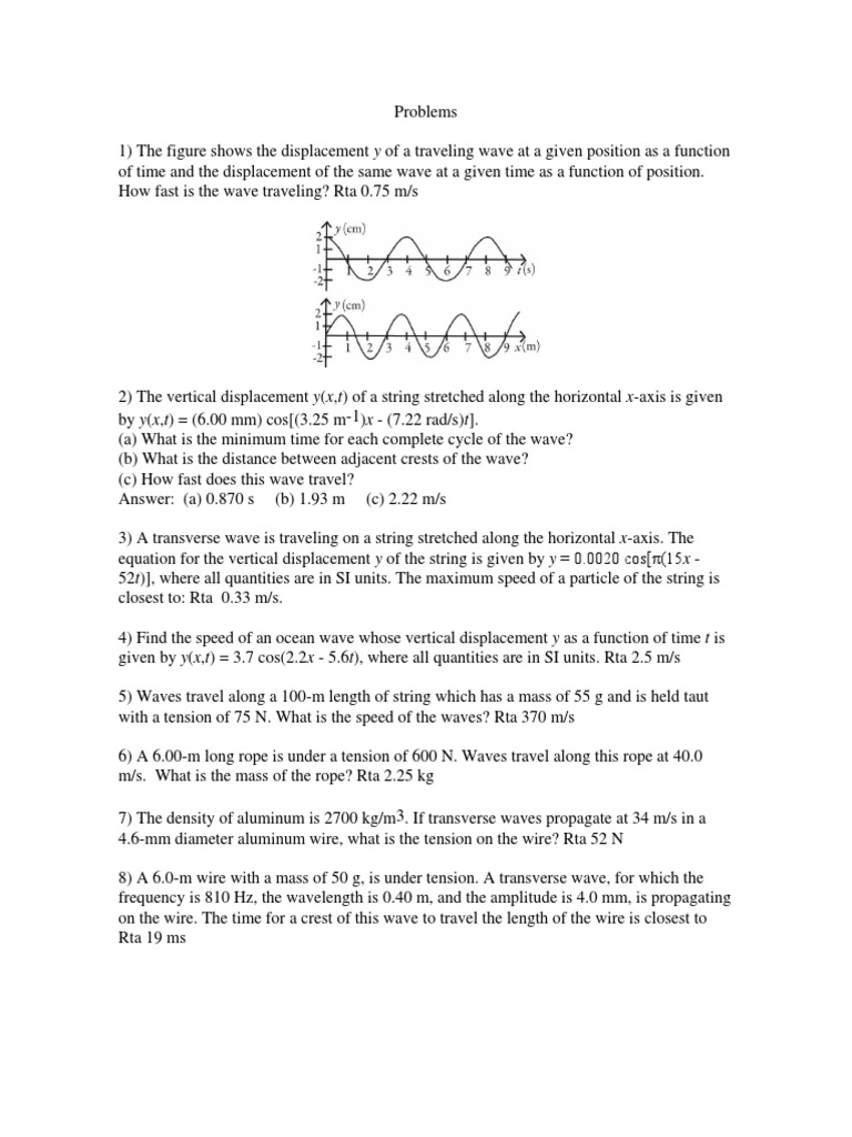 Ondas Mecanicas Pdf Wavelength Waves