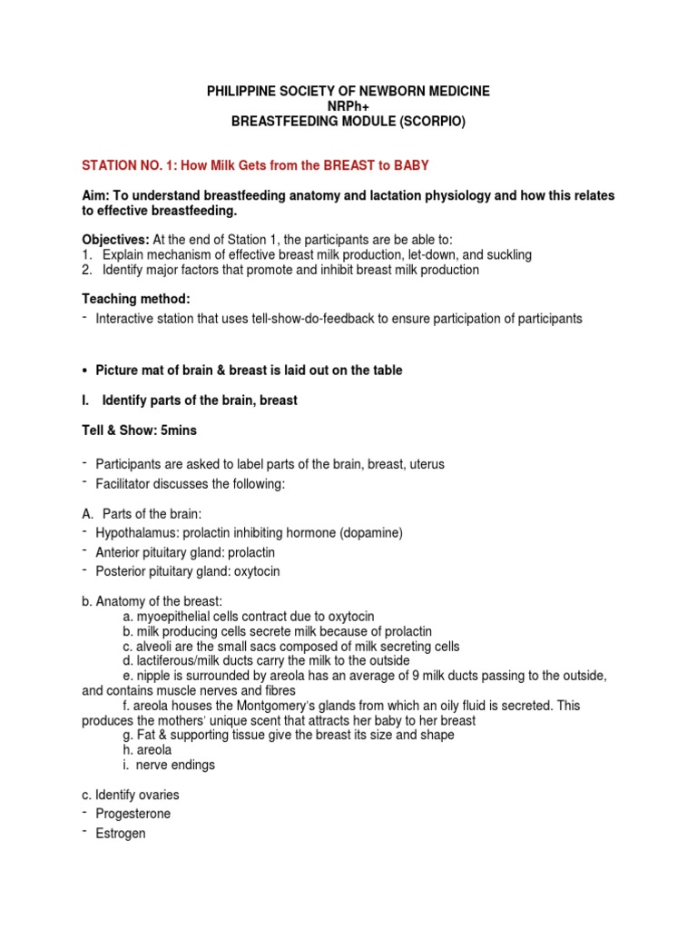 NRPH Breastfeeding | PDF | Lactation | Breastfeeding