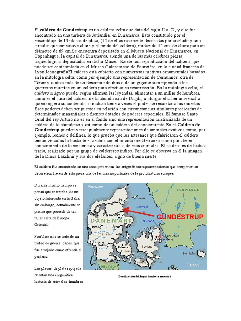 El Caldero de Gundestrup Es Un Caldero Celta Que Data Del Siglo II