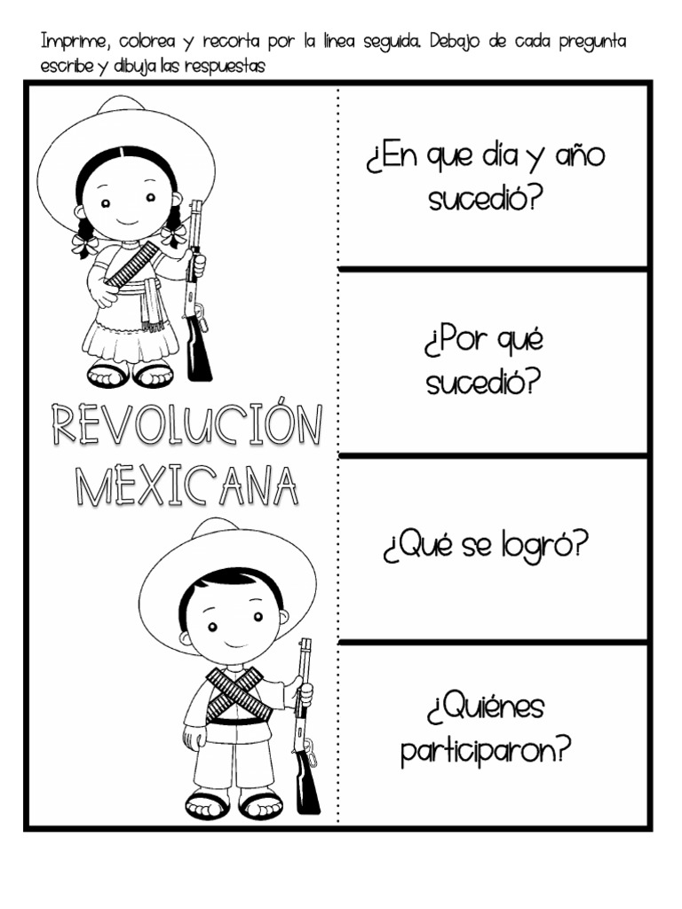Personajes Revolucion Mex Colorear | PDF