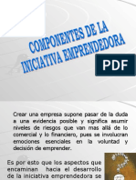  Componentes de La Iniciativa Emprendedora