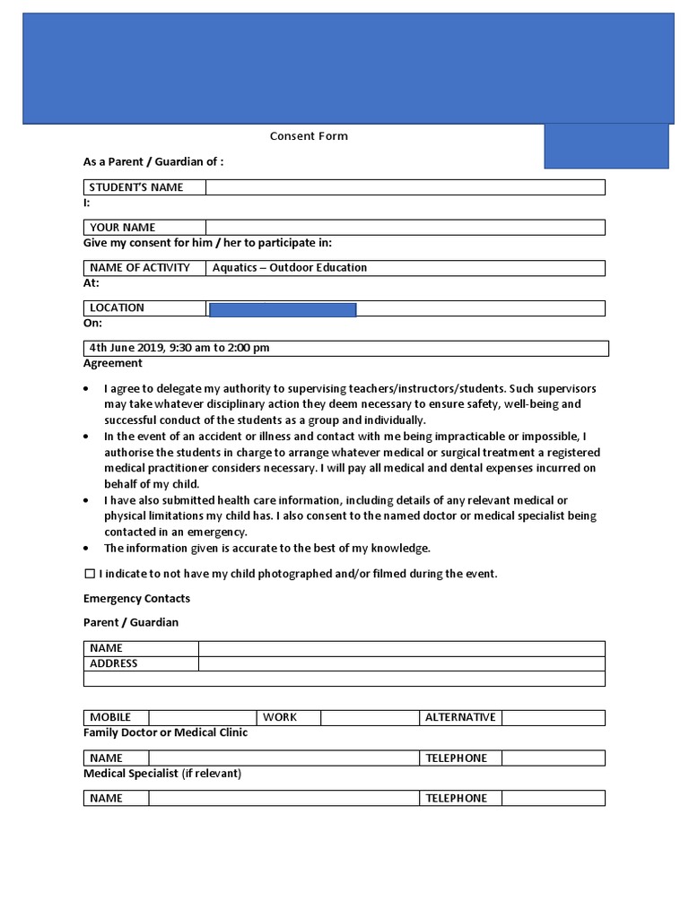 As A Parent / Guardian Of:: Consent Form | PDF | Epilepsy | Legal Guardian