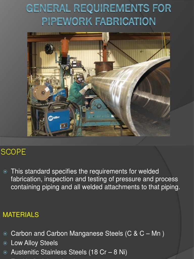 Piping Fabrication Pdf Welding Construction