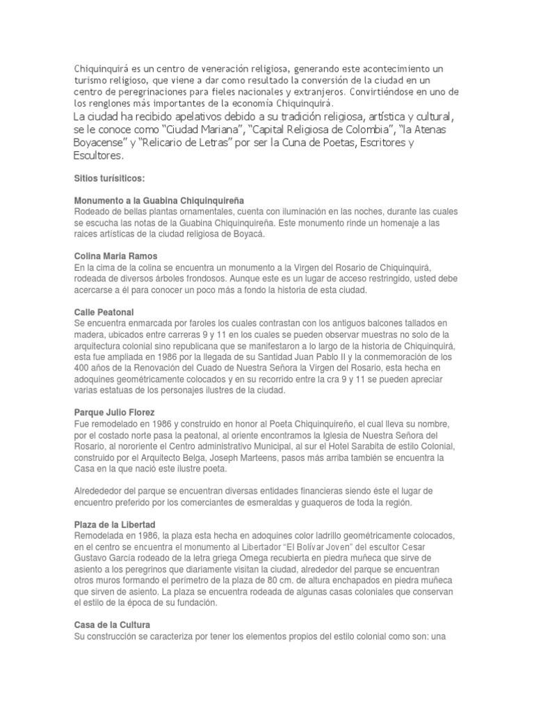 Chiquinquirá PDF