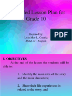 A Detailed Lesson Plan For Grade 10: Prepared By: Lyza Mae L. Cuatriz