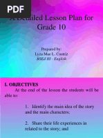 A Detailed Lesson Plan For Grade 10: Prepared By: Lyza Mae L. Cuatriz