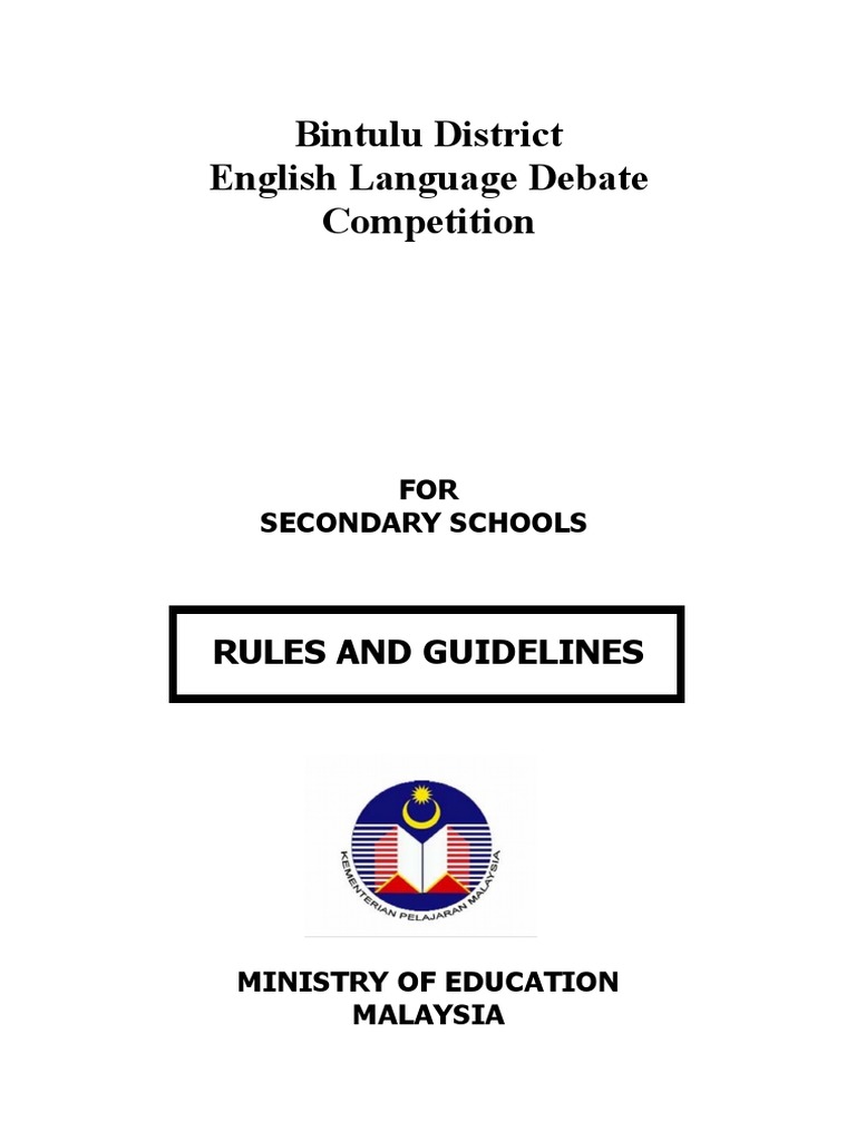 Bintulu District Debate Competition Rules | PDF | Idiom | Human ...