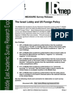 The Israel Lobby and US Foreign Policy: 4/06/2006 MEASURE Survey Release