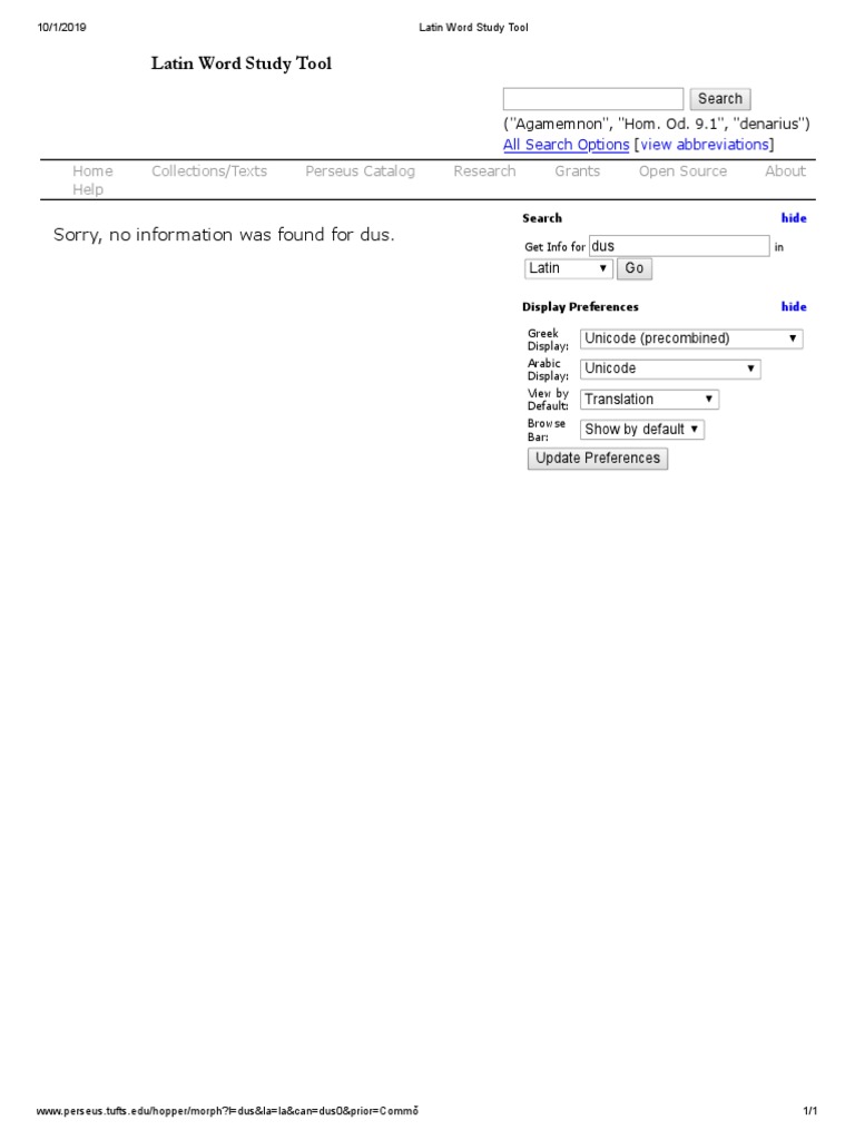 Latin Word Study Tool PDF Communication