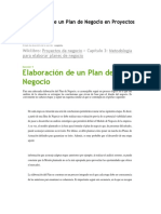 Elaboración de Un Plan de Negocio en Proyectos de Negocio 2