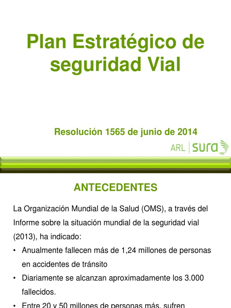 Plan Estratégico de Seguridad Vial: Reduciendo el Riesgo y Protegiendo ...