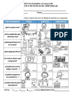 Test Diagnostico Estilos de Aprendizaje 