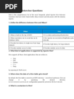 Apache Hive Interview Questions: 1. Define The Difference Between Hive and Hbase?