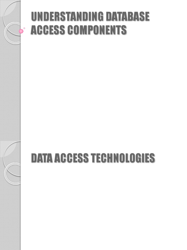 Data Access Technologies Explained | PDF