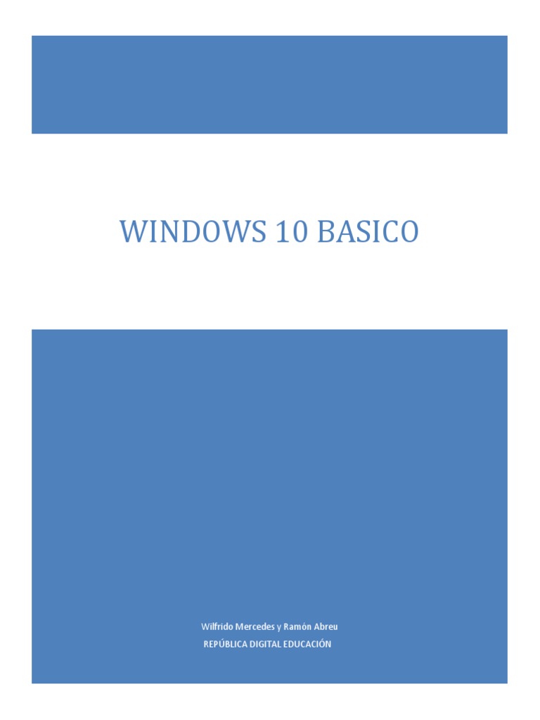 Manual Windows 10 PDF Windows 10 Microsoft Windows