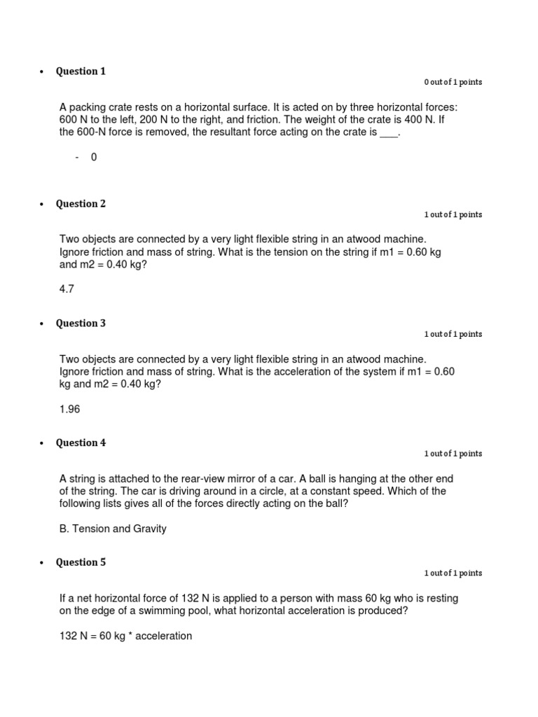 Answers  Friction  Force Throughout Coefficient Of Friction Worksheet Answers