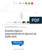 Enseñar Lógica y Argumentación en Épocas de Doble Click