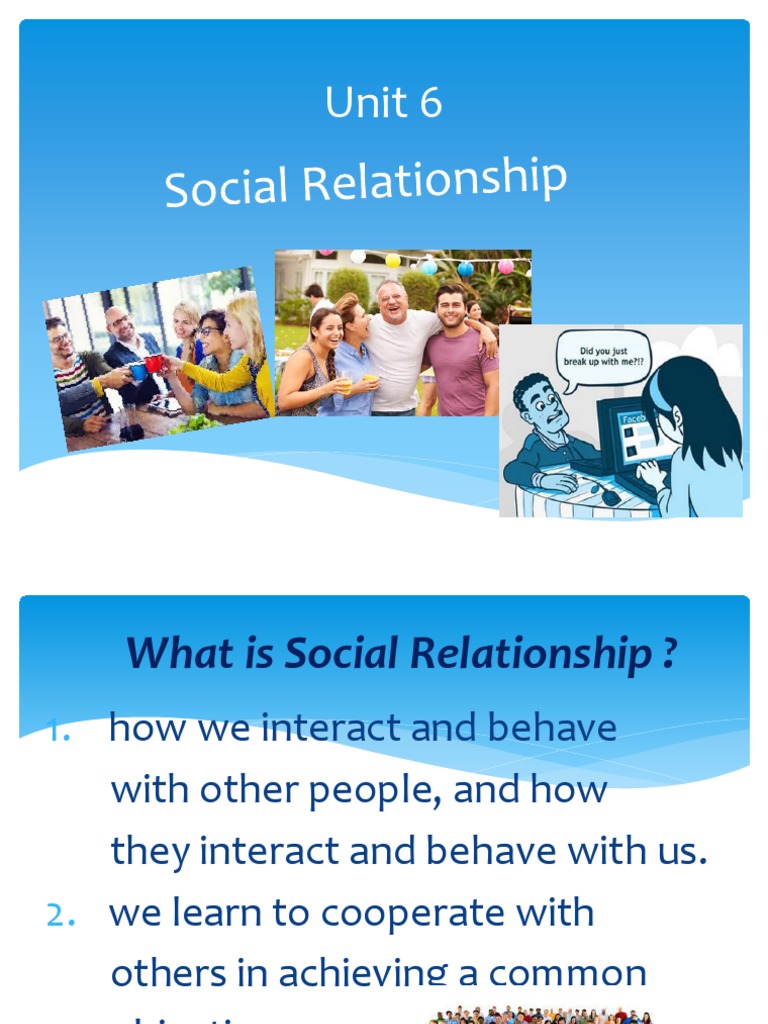 CCU 6-Social Relationship | PDF | Social Psychology | Psychological ...
