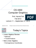 CS 4300 Computer Graphics: Prof. Harriet Fell Fall 2012 - September 27, 2012