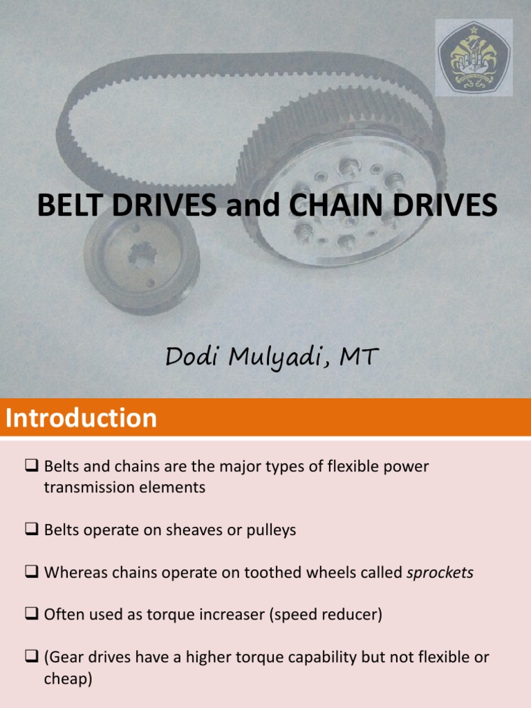 Belt and Chain Drive Systems Overview | PDF | Belt (Mechanical ...