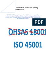 ISO 45001:2018 Telah Rilis, Ini Hal-Hal Penting Yang Harus Anda Ketahui