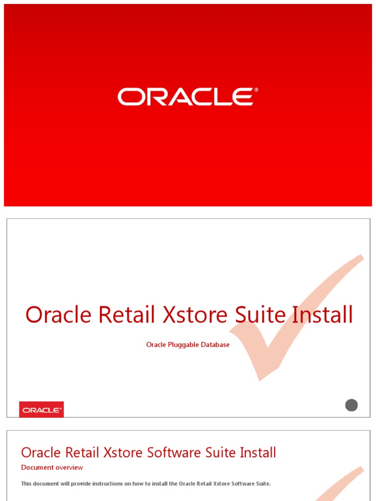 Oracle Retail Xstore Suite Install PDF Oracle Database Zip (File