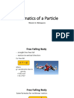 Lecture 2 Kinematics of Particle Free Falling Bodies