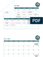 DBTC PTCA 2019-20 Calendar