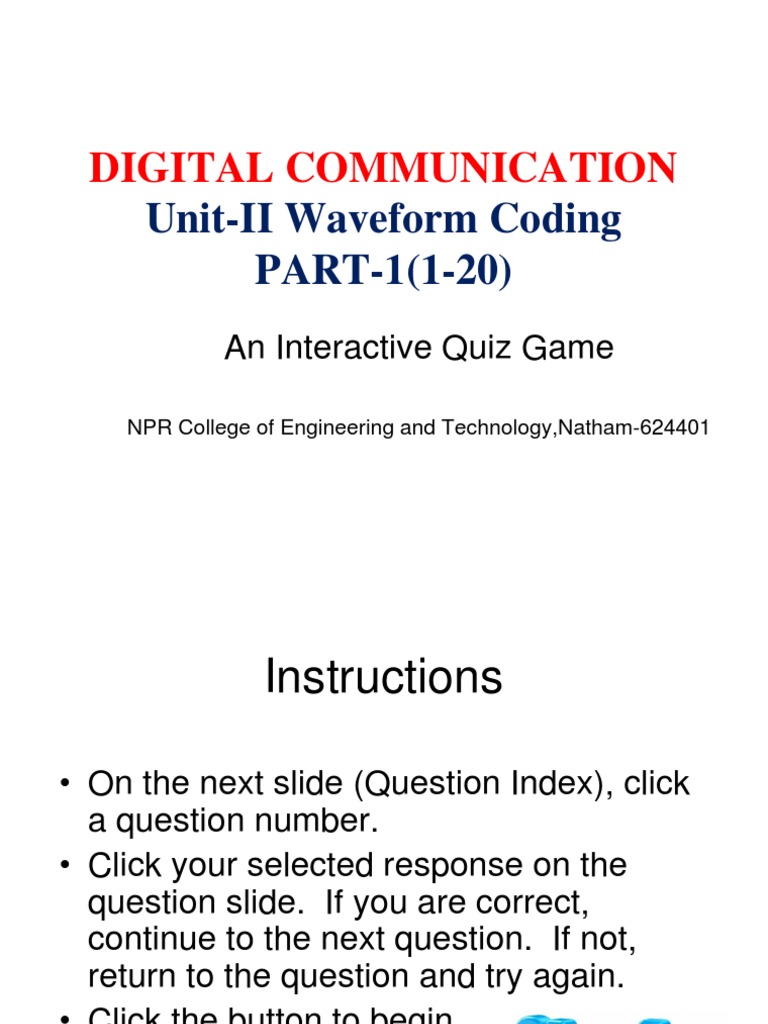 MCQ DC PPT 4 PDF Sampling (Signal Processing) Digital Signal