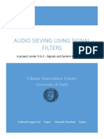 Audio Sieving Using Signal Filters