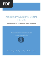 Audio Sieving Using Signal Filters