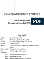 Training Manajemen Pelatihan (IPM)