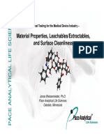 Material Properties, Leachables/Extractables, and Surface Cleanliness