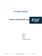Business Requirement Template