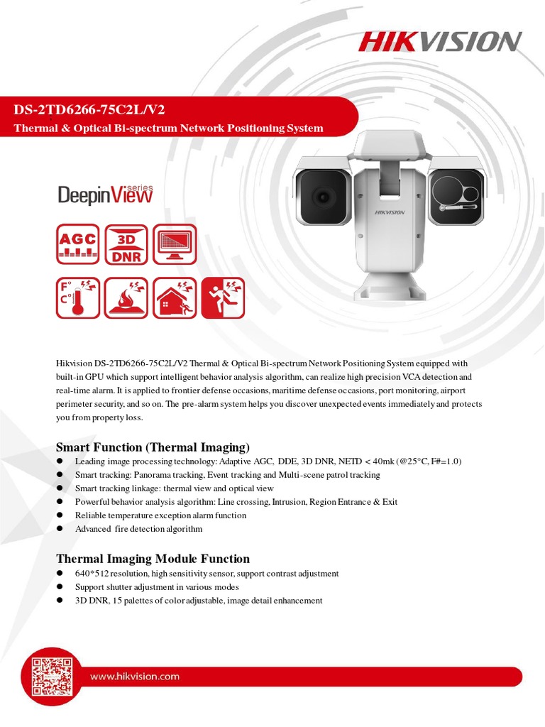 Datasheet of DS-2TD6266-75C2L'V2 181123 PDF | PDF | Optics | Network ...