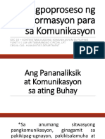 Pagpoproseso NG Impormasyon para Sa Komunikasyon