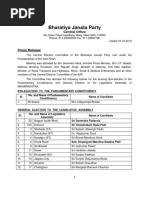 1st List of BJP Candidate for Maharashtra Legislative Assembly Election October 2019 on 01.10.2019