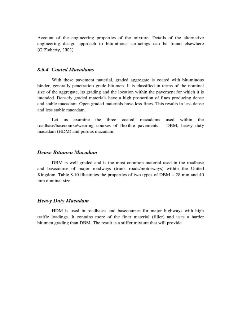 Coated Macadams in Pavement Design | PDF | Asphalt | Road Surface