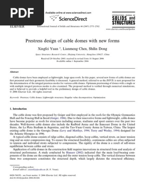 Prestress Design of Cable Domes With New Forms