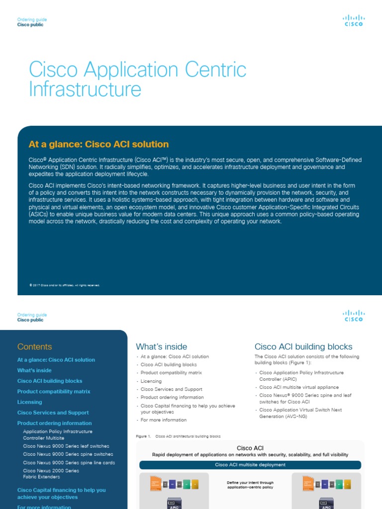 Cisco Application Centric At A Glance Cisco Systems Computer Network