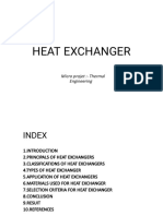 Heat Exchanger: Micro Projet:-Thermal Engineering