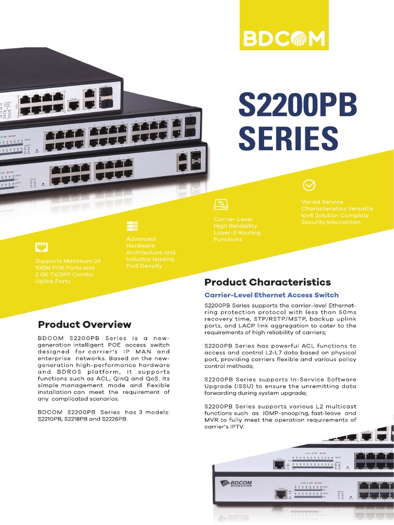 Access Switch - BDCom S2210PB | PDF