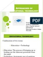 Approaches of Educational Technology (ICT)