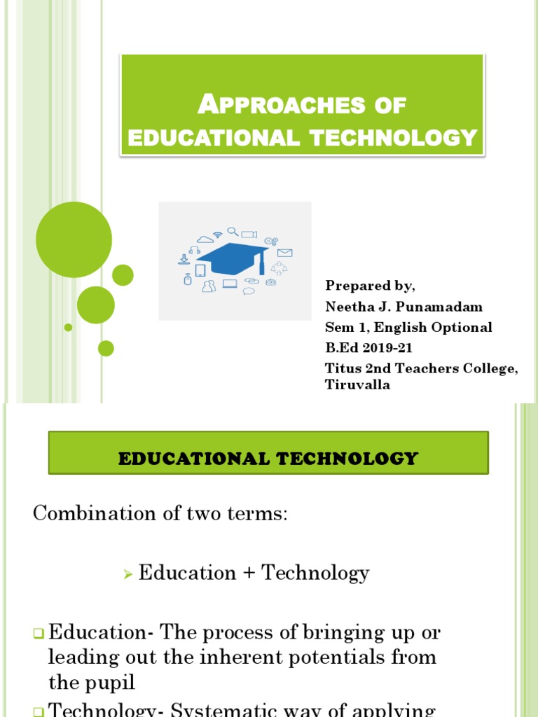 Approaches to Educational Technology | PDF | Educational Technology ...