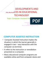 Edu 103: Developments and Resources in Educational Technology