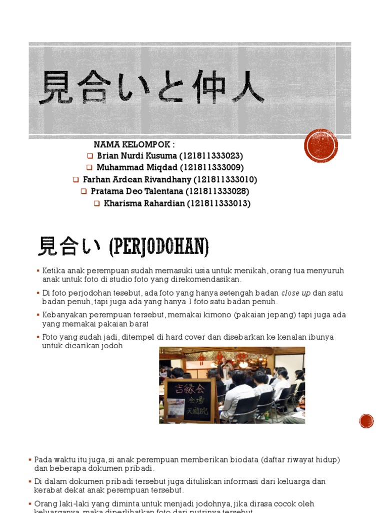Tradisi Perjodohan dan Pernikahan Jepang | PDF