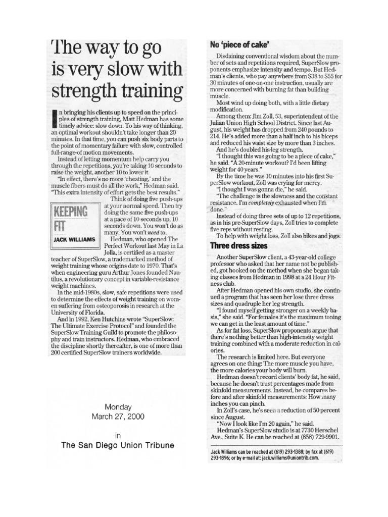 Slow Training | PDF