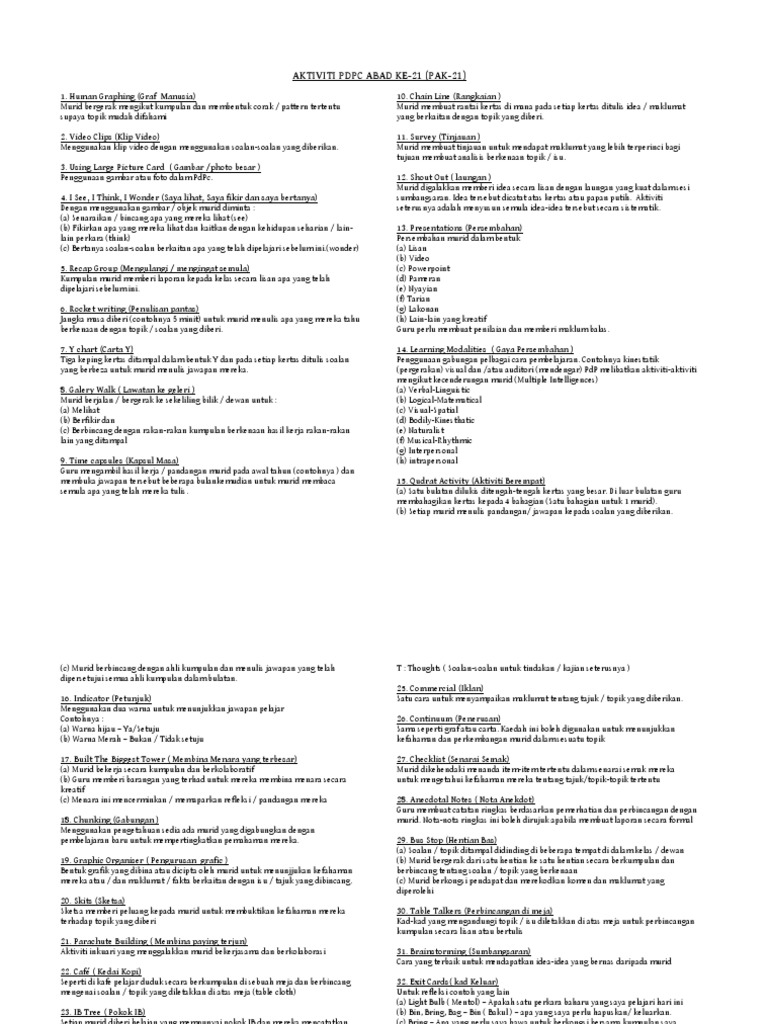 Aktiviti Pdpc Abad Ke Pdf