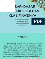 Dasar-Dasar Mikrobiologi Dan Klasifikasinya-1